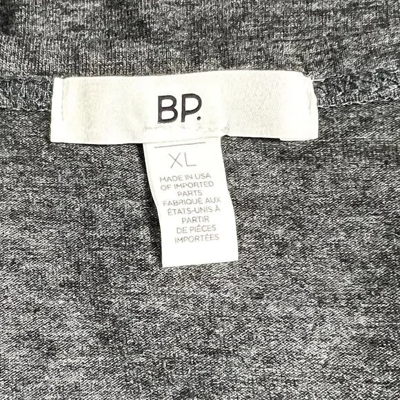 BP Long Sleeve Off The Shoulder Fitted Crop Top Grey Womens XL - Picture 9 of 11